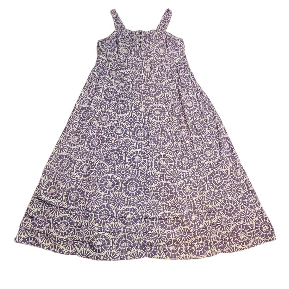 Denim 24/7 Purple and White Tank Maxi Sundress Size 18 Ruffle - Picture 7 of 7
